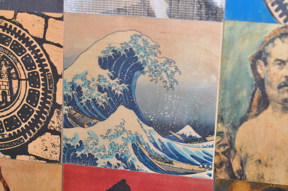 Datei:The Great Wave off Kanagawa Welle Japanischer Holzschnitt Detail - Back On Wood Serie Jack Joblin.JPG