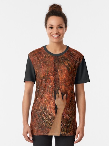 Datei:Jack Joblin Flesh dress Salmon dress Lachskleidung Lachskunst SalmonArt work-72413796-grafik-t-shirt(1).jpg