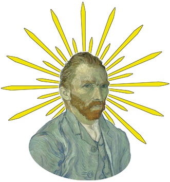 Datei:Vincent van Gogh - Self-Portrait Jesus Christus Selbstbild - Jack Joblin Design - Spreadshirt Geschenkidee Weihnachtsgeschenkidee.png