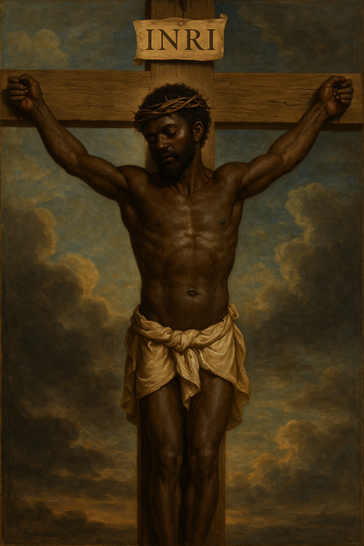 Datei:Rassistische Kunstgeschichte 2152 Schwarzer Jesus Renaissance simple compose 01jz3rpb6xfc4baf203tnc0p3m.png