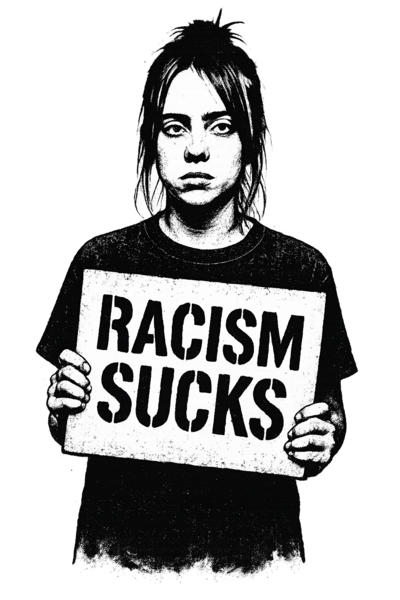 Datei:Billie Eilish Racism Sucks.png
